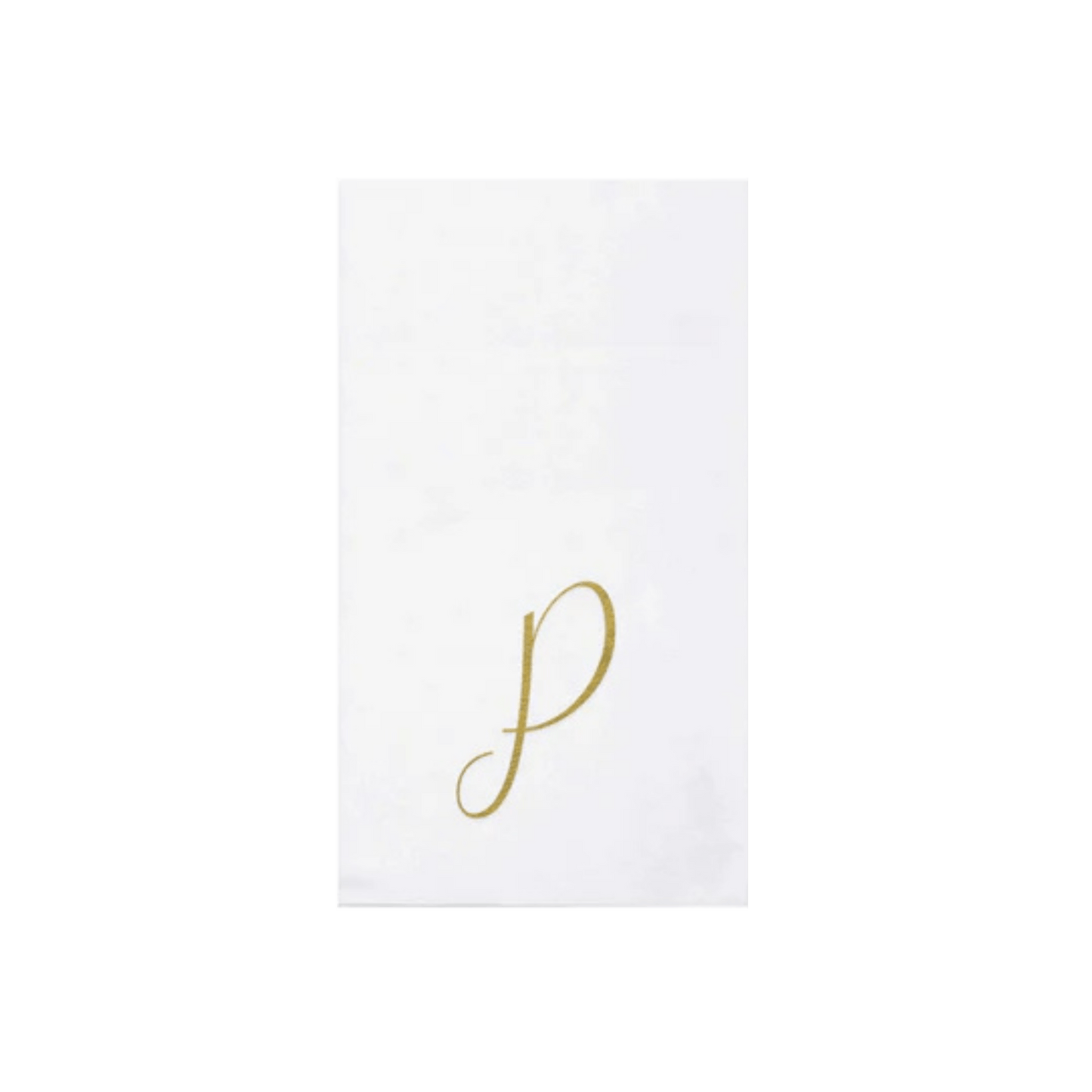 Papersoft Napkins Gold Monogram Guest Towels - Pack of 20 - Hosted by Kelly Gaudreau