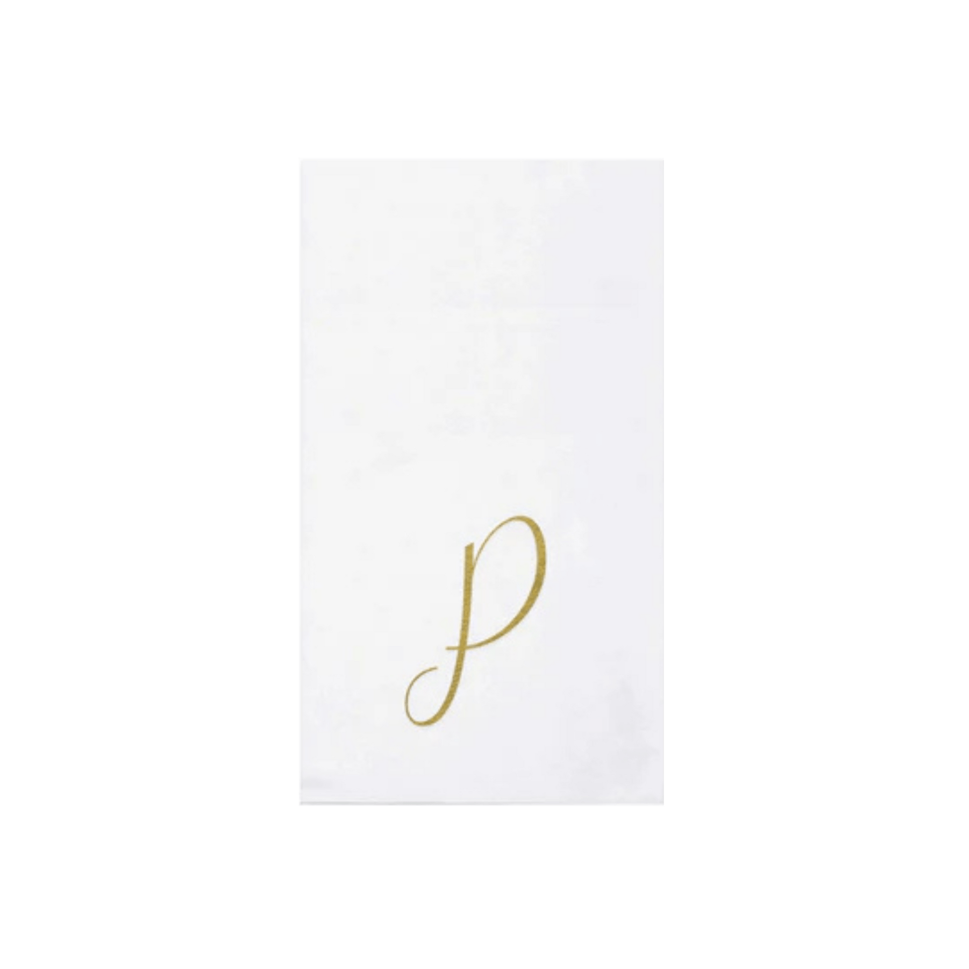 Papersoft Napkins Gold Monogram Guest Towels - Pack of 20 - Hosted by Kelly Gaudreau