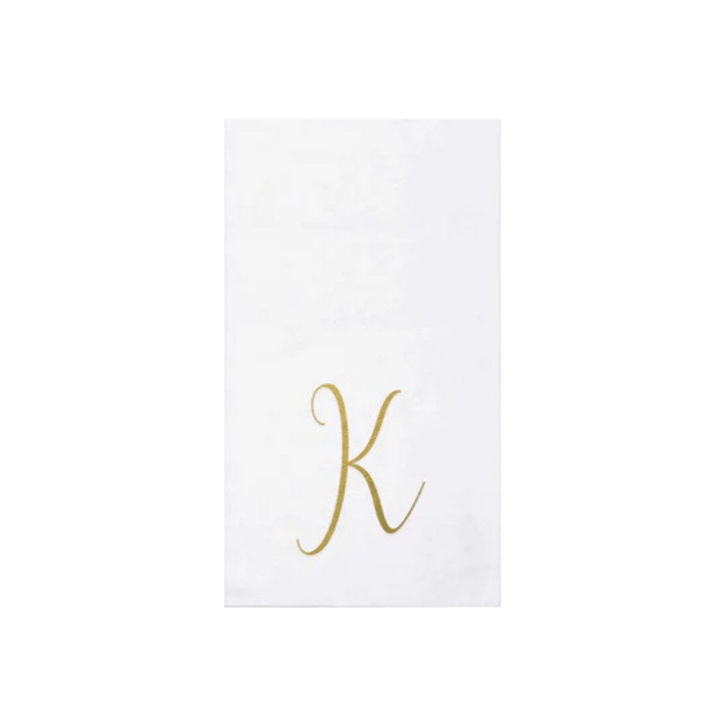 Papersoft Napkins Gold Monogram Guest Towels - Pack of 20 - Hosted by Kelly Gaudreau