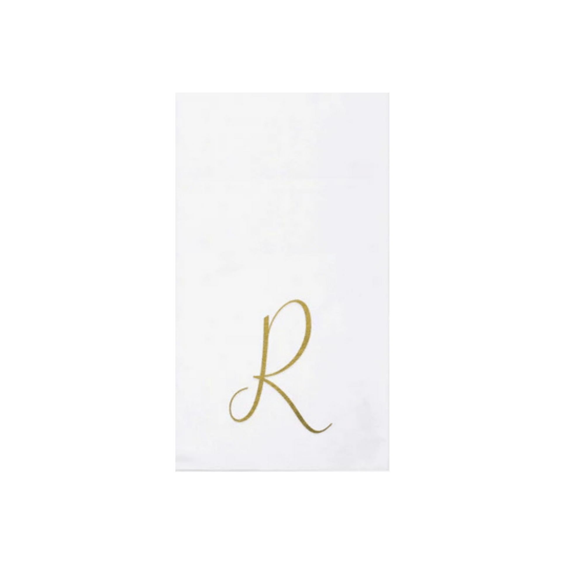 Papersoft Napkins Gold Monogram Guest Towels - Pack of 20 - Hosted by Kelly Gaudreau