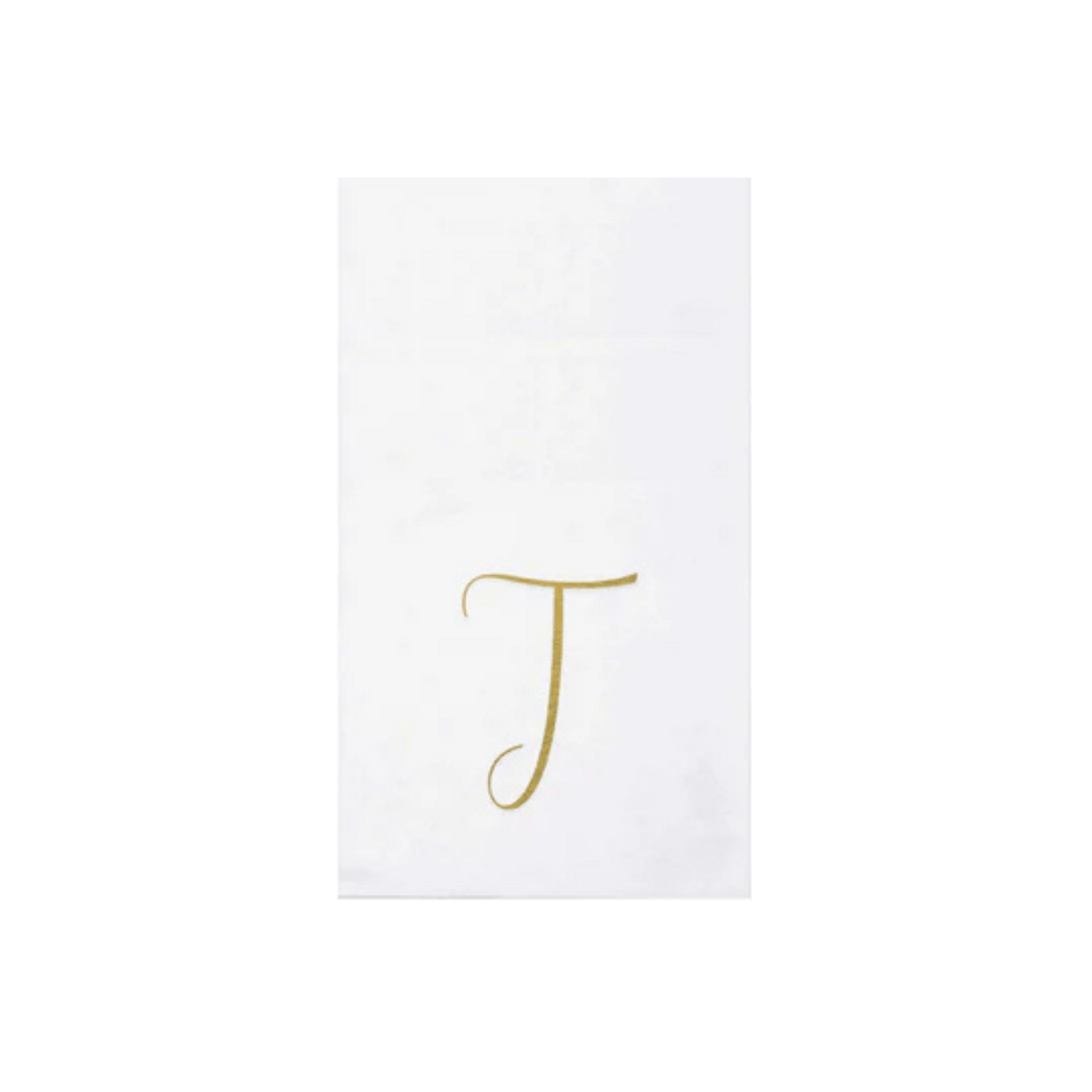 Papersoft Napkins Gold Monogram Guest Towels - Pack of 20 - Hosted by Kelly Gaudreau