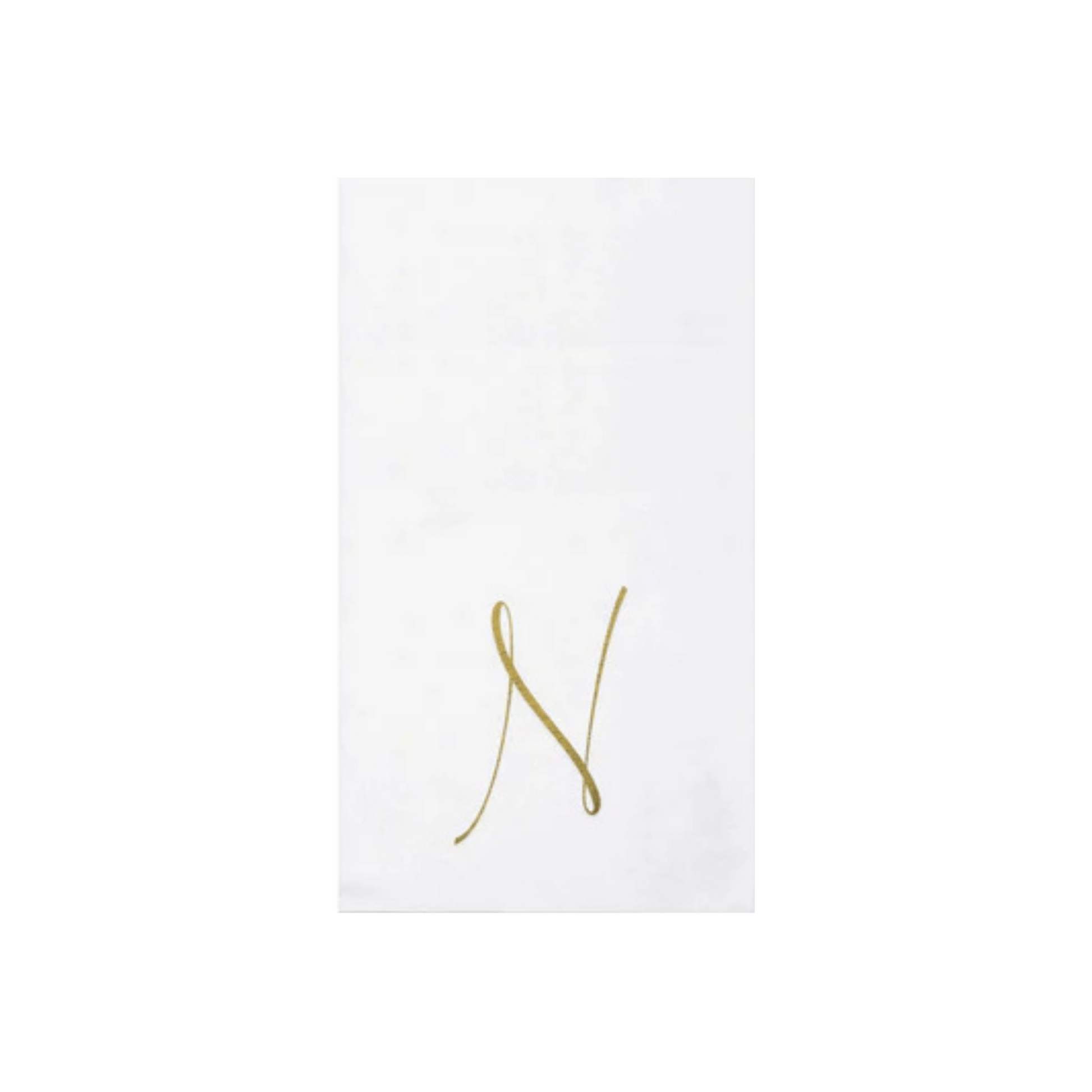 Papersoft Napkins Gold Monogram Guest Towels - Pack of 20 - Hosted by Kelly Gaudreau