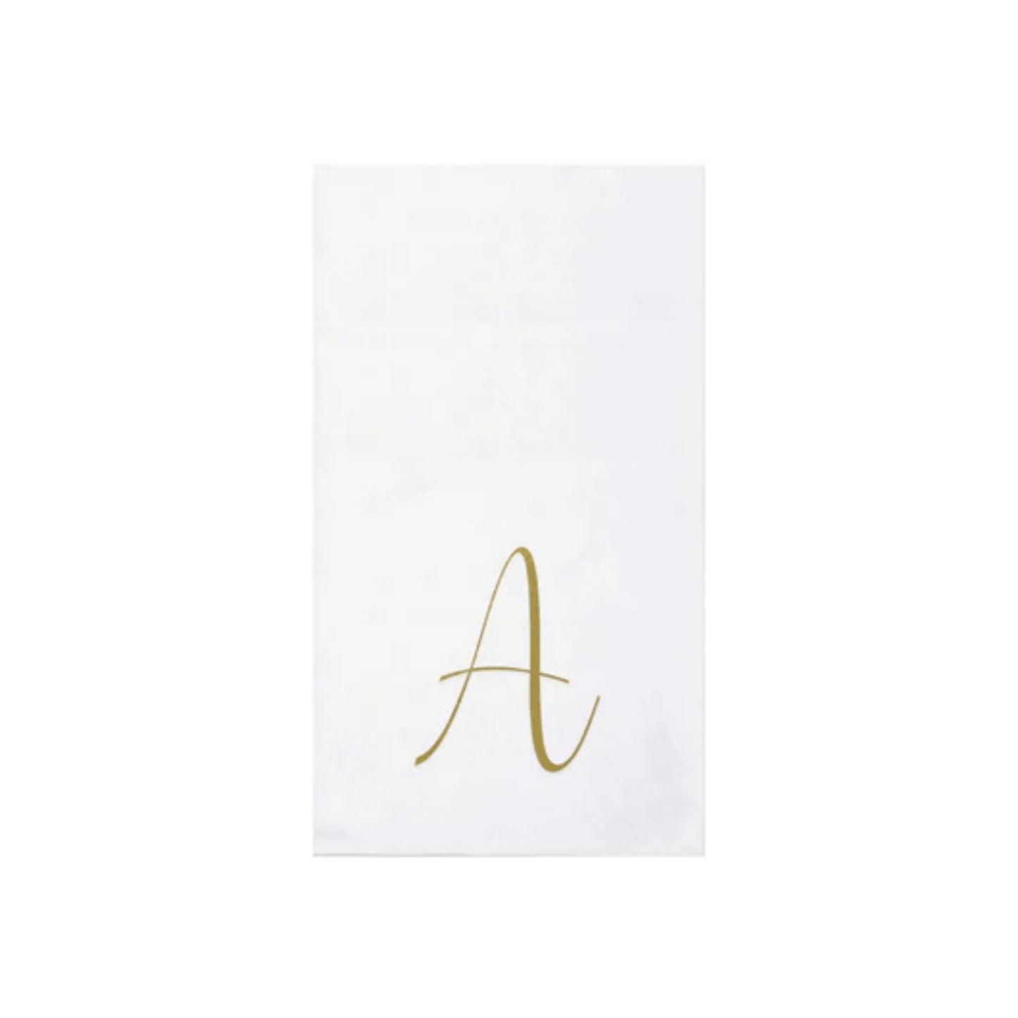 Papersoft Napkins Gold Monogram Guest Towels - Pack of 20 - Hosted by Kelly Gaudreau