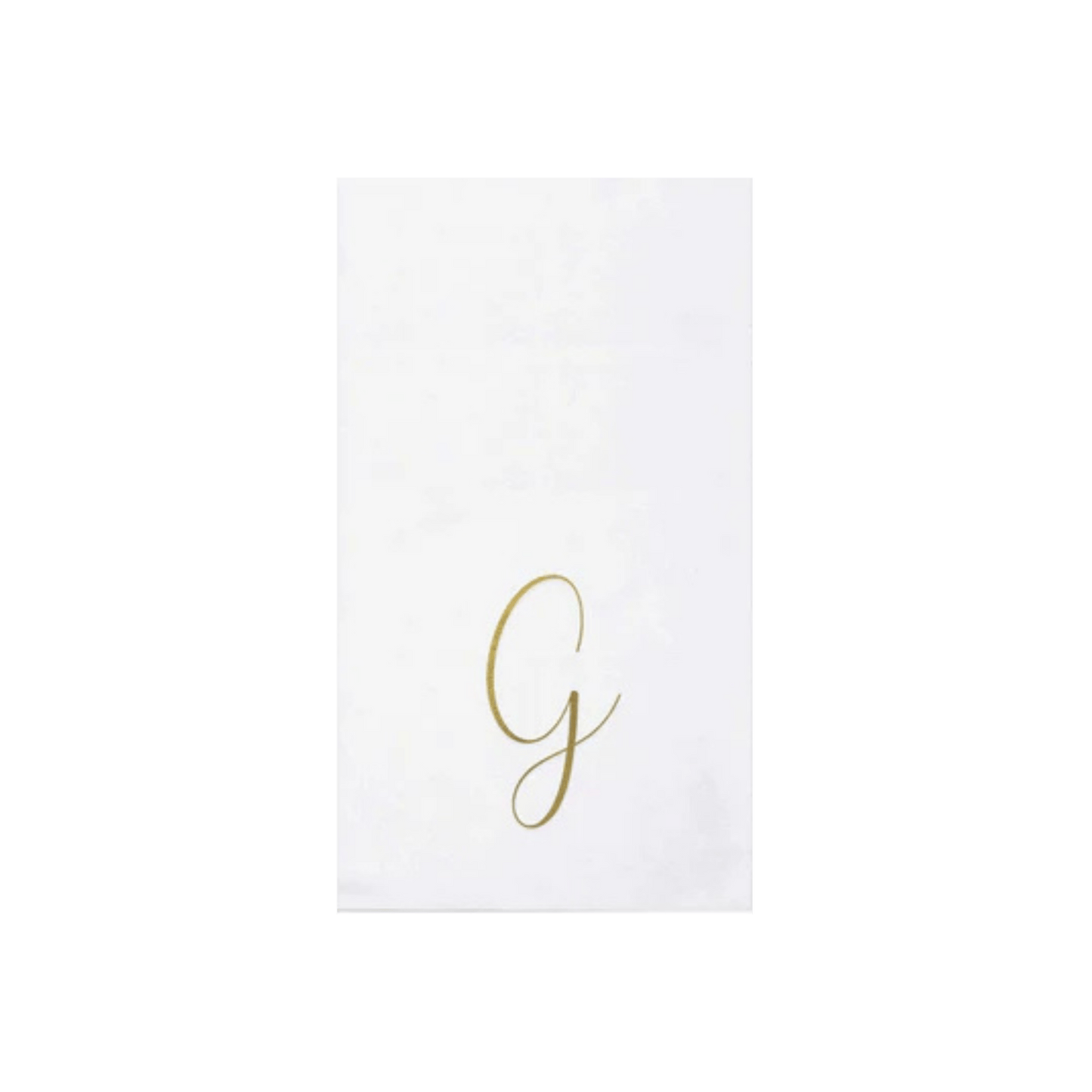 Papersoft Napkins Gold Monogram Guest Towels - Pack of 20 - Hosted by Kelly Gaudreau