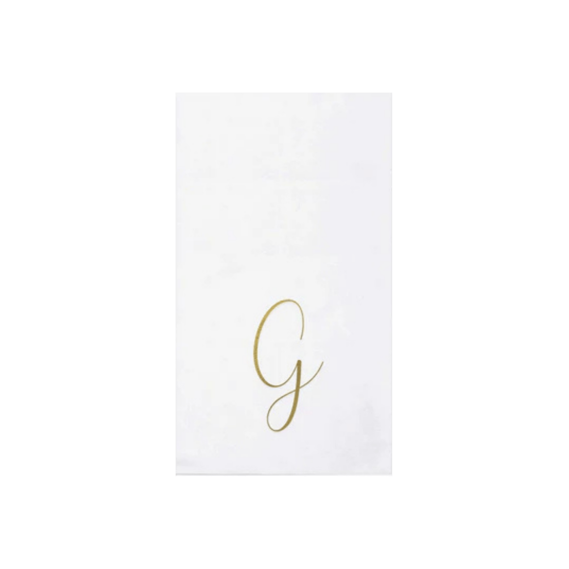 Papersoft Napkins Gold Monogram Guest Towels - Pack of 20 - Hosted by Kelly Gaudreau