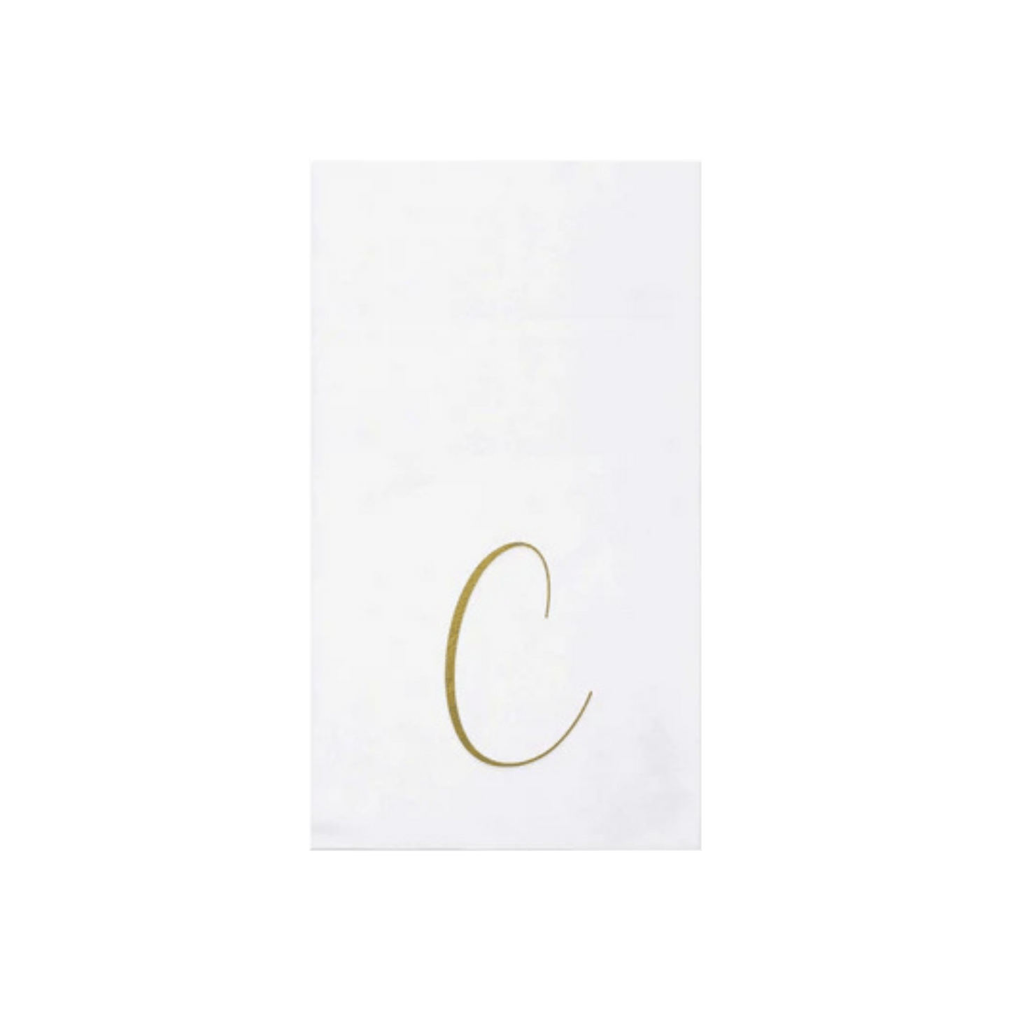 Papersoft Napkins Gold Monogram Guest Towels - Pack of 20 - Hosted by Kelly Gaudreau