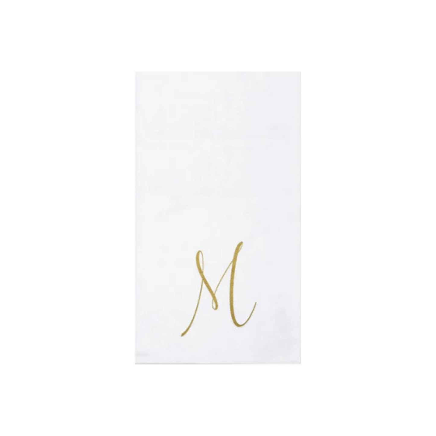 Papersoft Napkins Gold Monogram Guest Towels - Pack of 20 - Hosted by Kelly Gaudreau