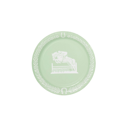 Equestrian Jasperware-Inspired Paper Dessert Plates - Pack of 8
