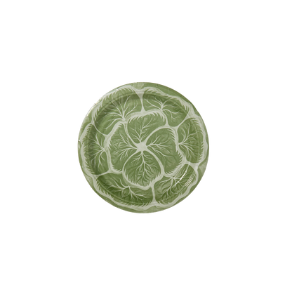 Mini Hors D'oeuvres Cabbage Paper Plates - Set of 8