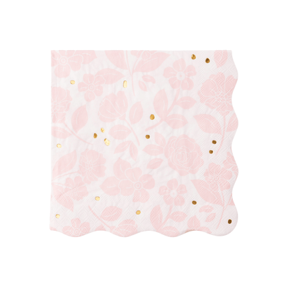 Petal Pink Floral Dinner Napkins – Set of 20 - Hosted by Kelly Gaudreau