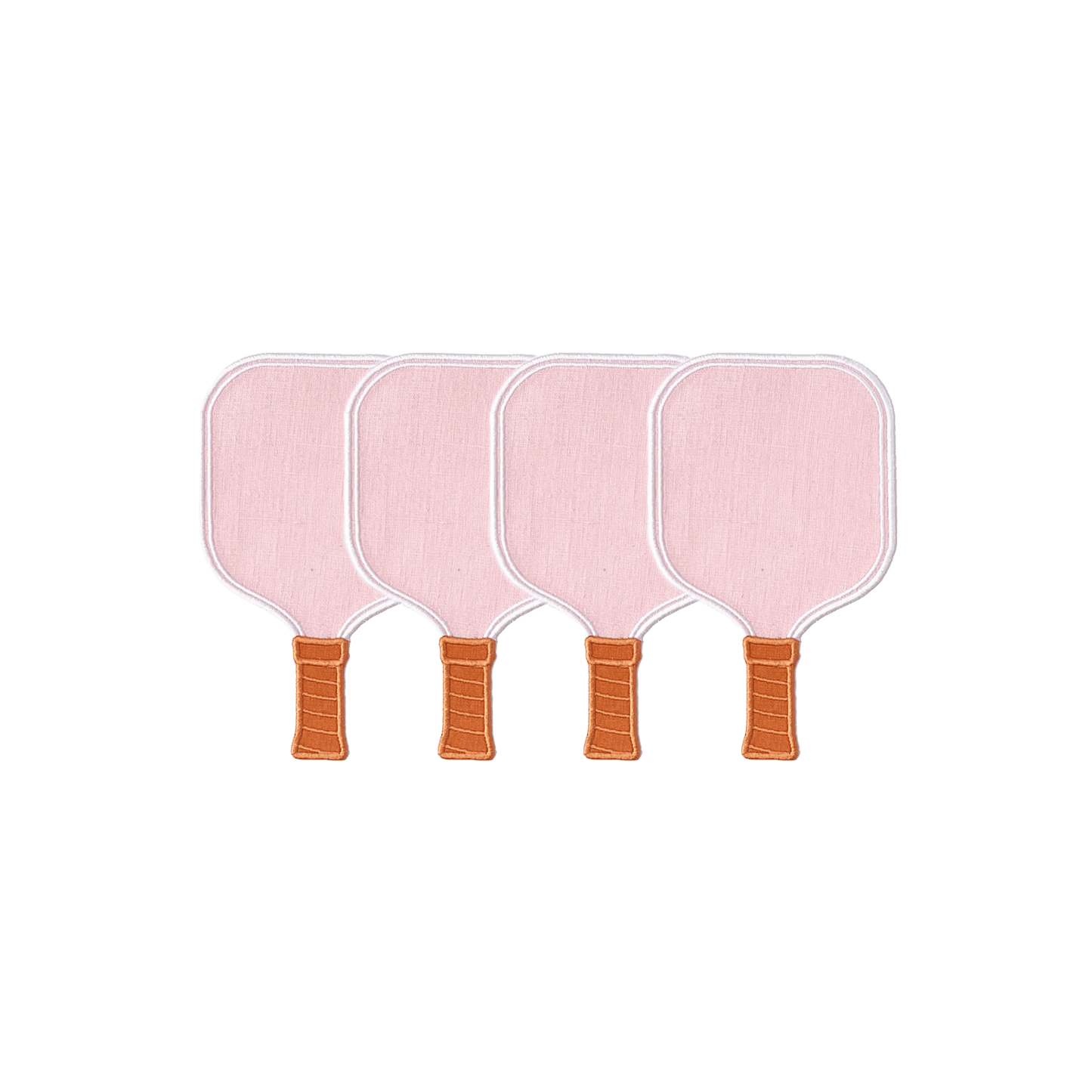 Pickleball Paddle Pink Linen Cocktail Napkins - Set of 4 - Hosted by Kelly Gaudreau