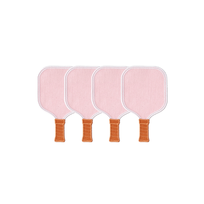 Pickleball Paddle Pink Linen Cocktail Napkins - Set of 4 - Hosted by Kelly Gaudreau