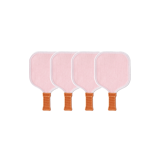 Pickleball Paddle Pink Linen Cocktail Napkins - Set of 4 - Hosted by Kelly Gaudreau