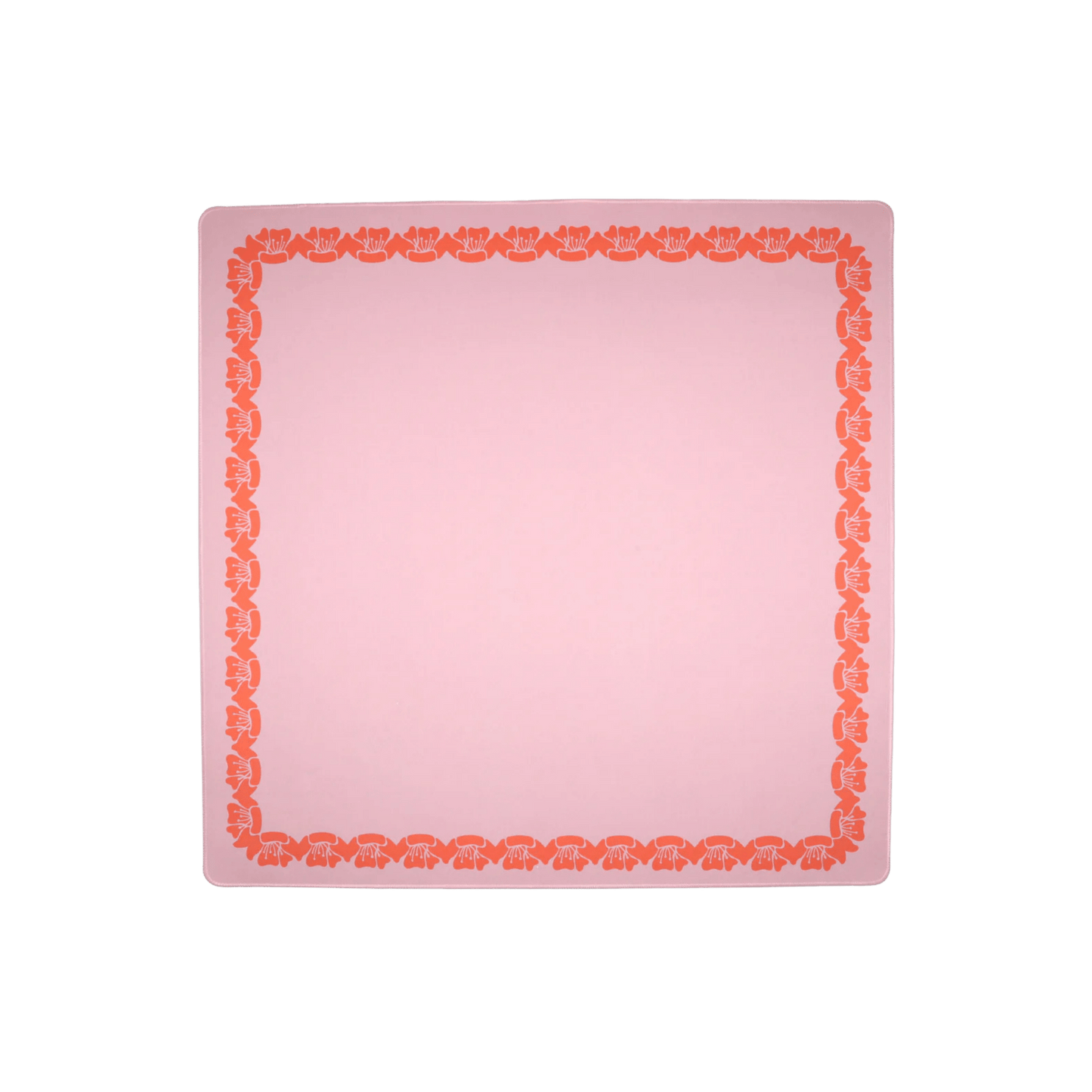 Pink & Coral Flower Border Mahjong Mat - Hosted by Kelly Gaudreau