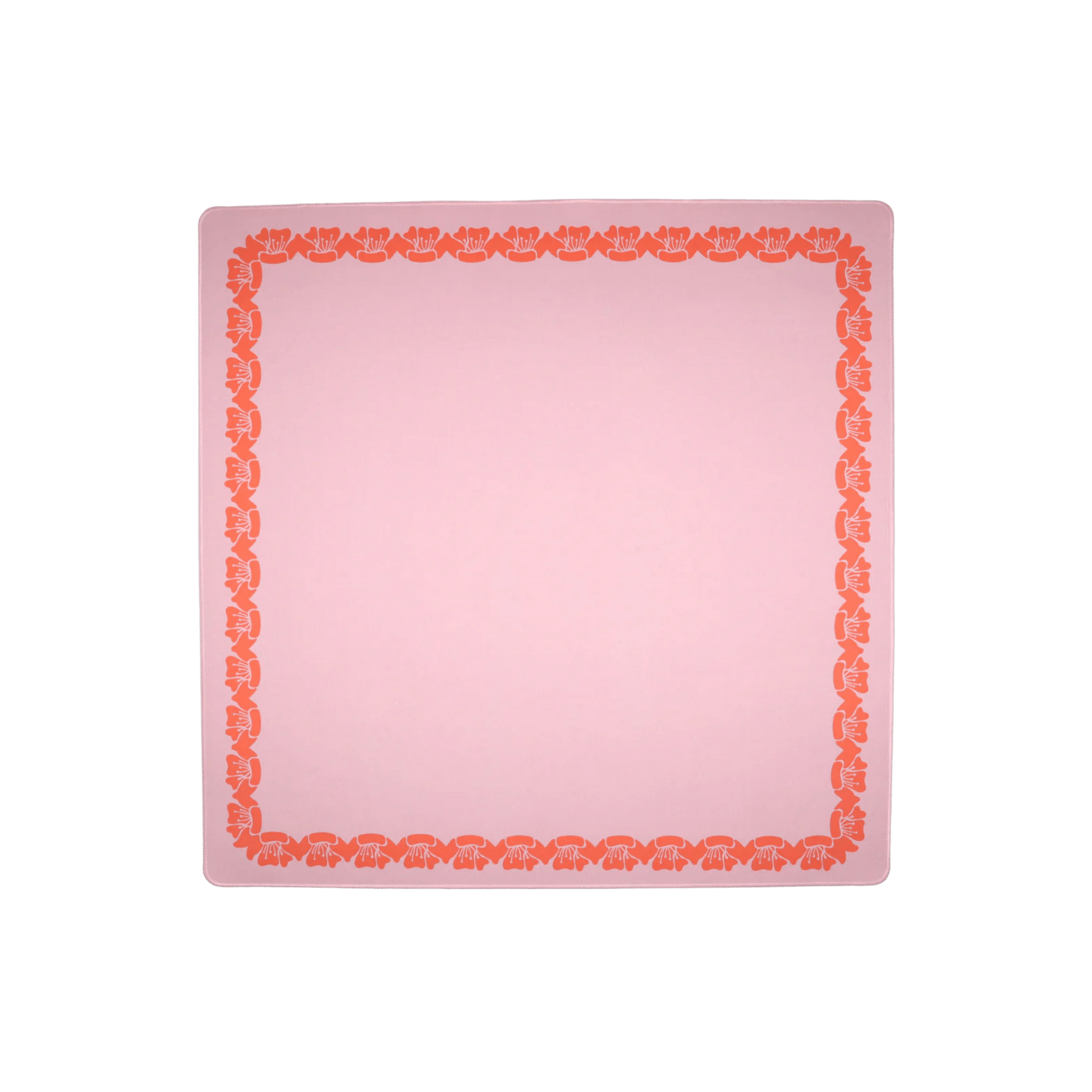 Pink & Coral Flower Border Mahjong Mat - Hosted by Kelly Gaudreau