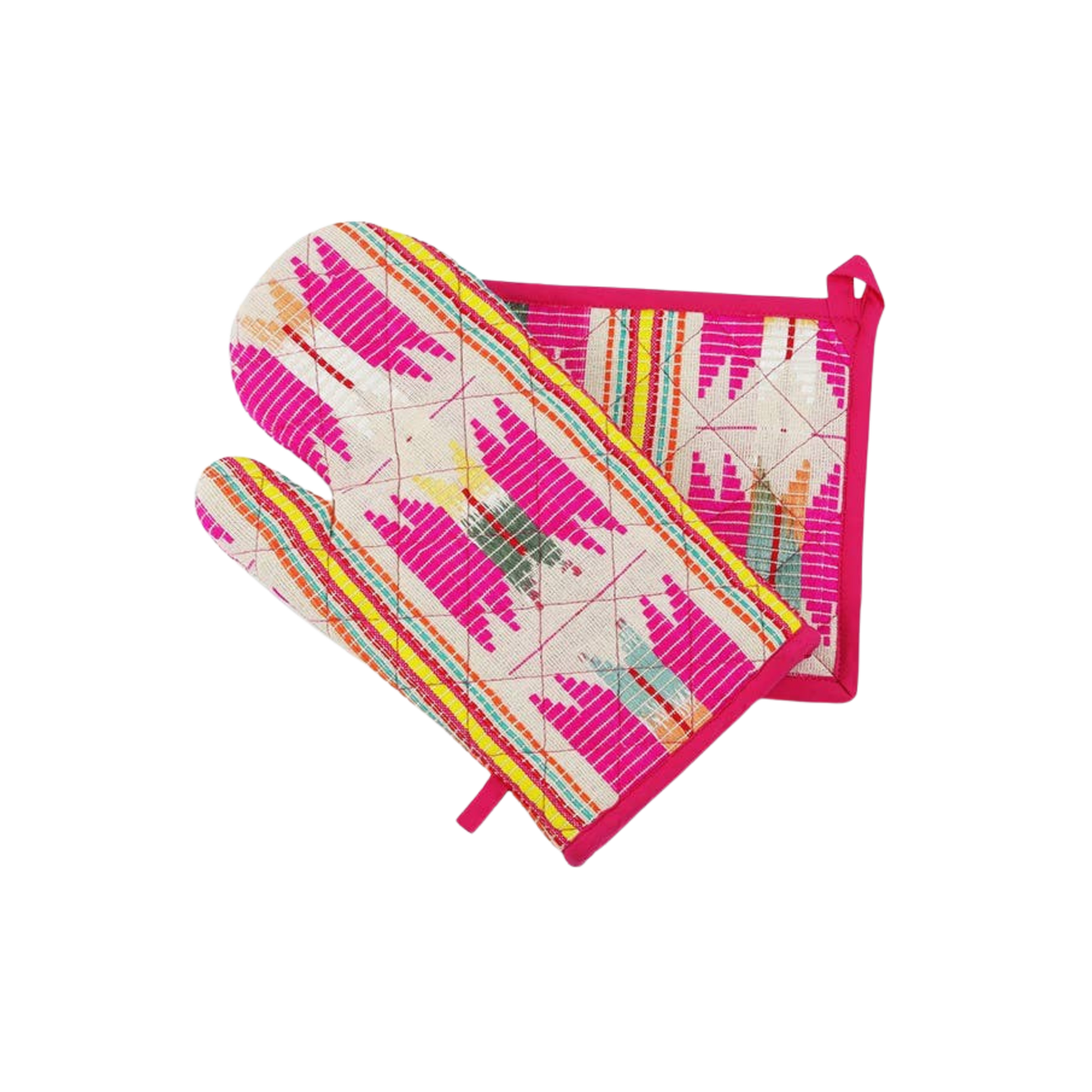 Pink Star Oven Mitt & Pot Holder Set - Hosted by Kelly Gaudreau
