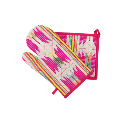 Pink Star Oven Mitt & Pot Holder Set - Hosted by Kelly Gaudreau