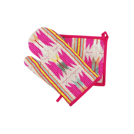 Pink Star Oven Mitt & Pot Holder Set - Hosted by Kelly Gaudreau