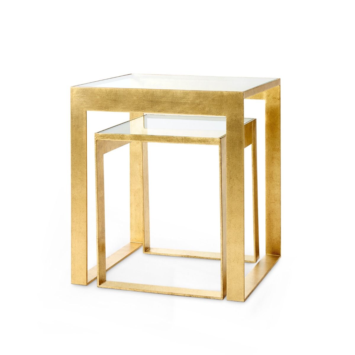 Plano Nesting Side Tables in Gold Leaf - Hosted by Kelly Gaudreau