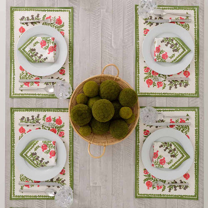 Pom Bells Fern & Poppy Placemat Set of 4 - Hosted by Kelly Gaudreau