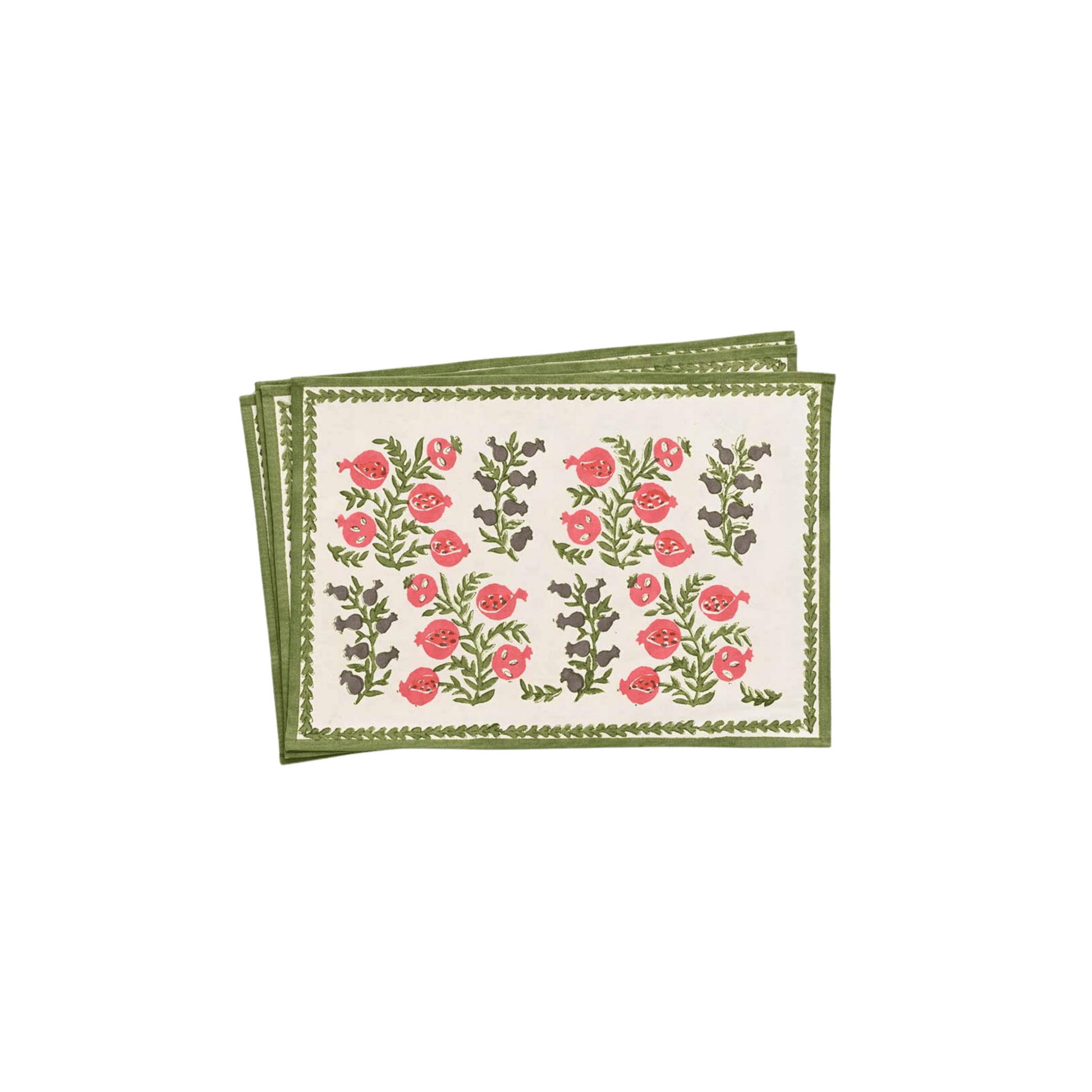 Pom Bells Fern & Poppy Placemat Set of 4 - Hosted by Kelly Gaudreau