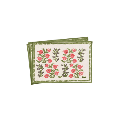 Pom Bells Fern & Poppy Placemat Set of 4 - Hosted by Kelly Gaudreau