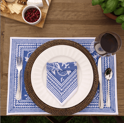 Pomegranate Blue Placemat Set of 4 - Hosted by Kelly Gaudreau