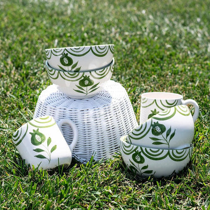 Pomegranate Duet Green Mug Set of 2 - Hosted by Kelly Gaudreau