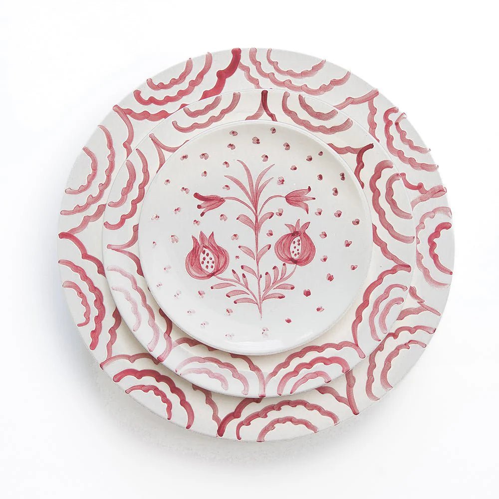 Pomegranate Duet Rose Salad Plate Set of 2 - Hosted by Kelly Gaudreau