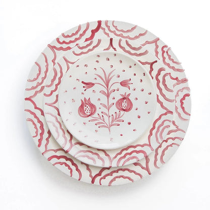 Pomegranate Duet Rose Salad Plate Set of 2 - Hosted by Kelly Gaudreau