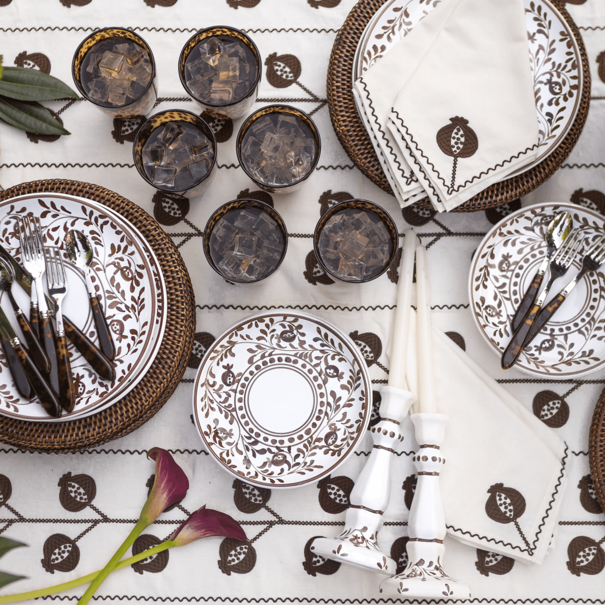 Pomegranate Scroll Dinner Plates - Set of 2 - Hosted by Kelly Gaudreau