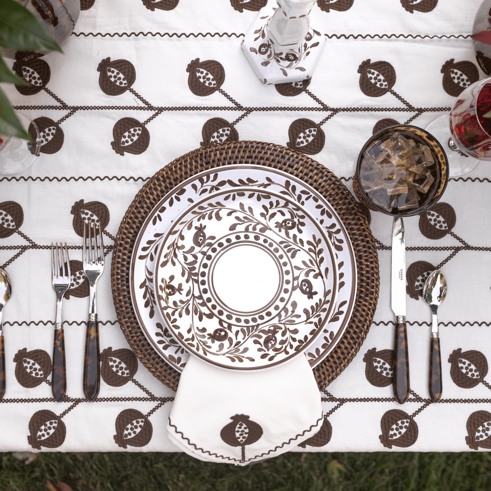 Pomegranate Scroll Dinner Plates - Set of 2 - Hosted by Kelly Gaudreau