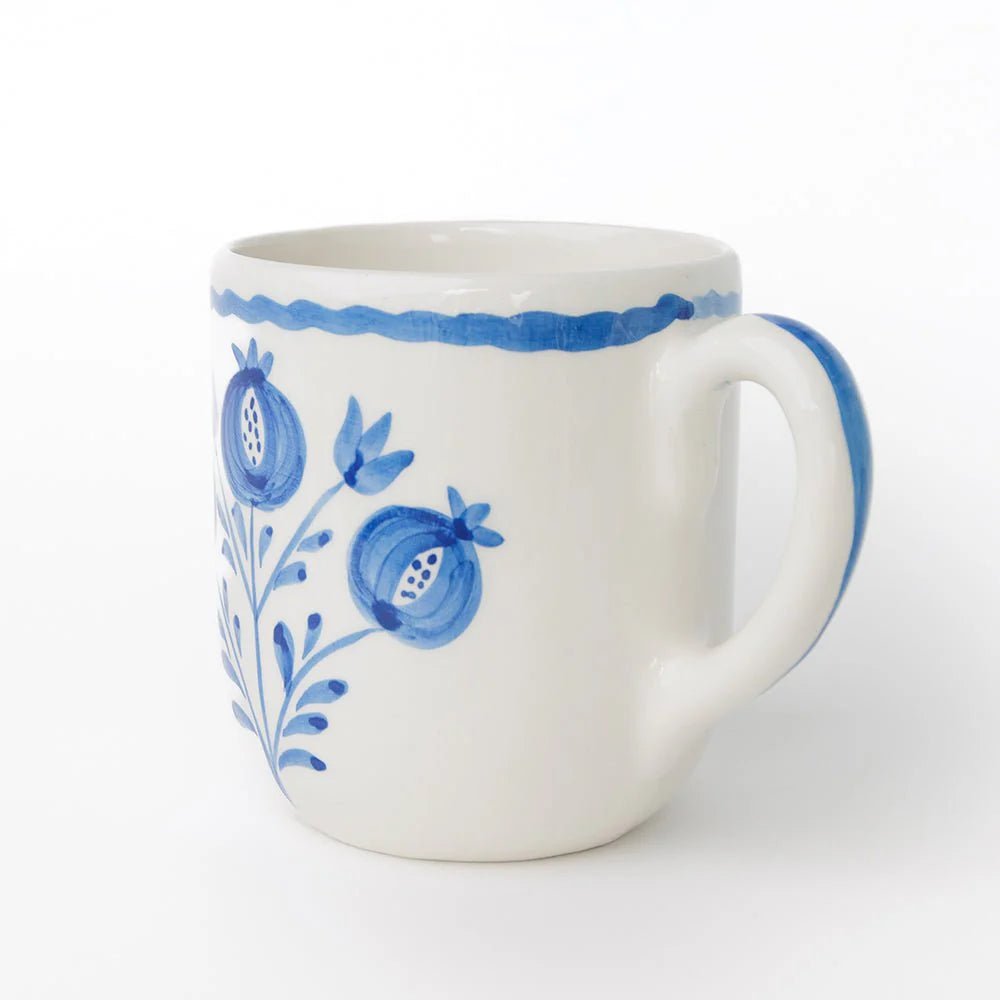 Pomegranate Trio Sketch Cobalt Blue Mug Set of 2 - Hosted by Kelly Gaudreau