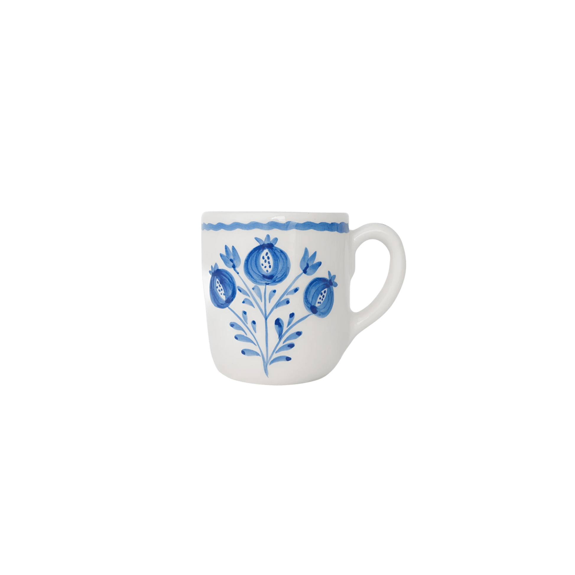 Pomegranate Trio Sketch Cobalt Blue Mug Set of 2 - Hosted by Kelly Gaudreau