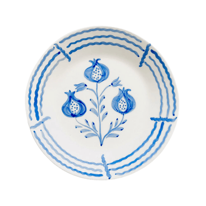 Pomegranate Trio Sketch Cobalt Blue Salad Plate Set of 2 - Hosted by Kelly Gaudreau
