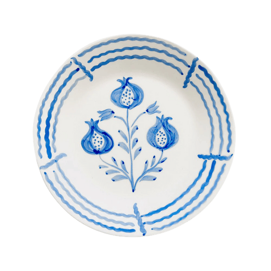 Pomegranate Trio Sketch Cobalt Blue Salad Plate Set of 2 - Hosted by Kelly Gaudreau