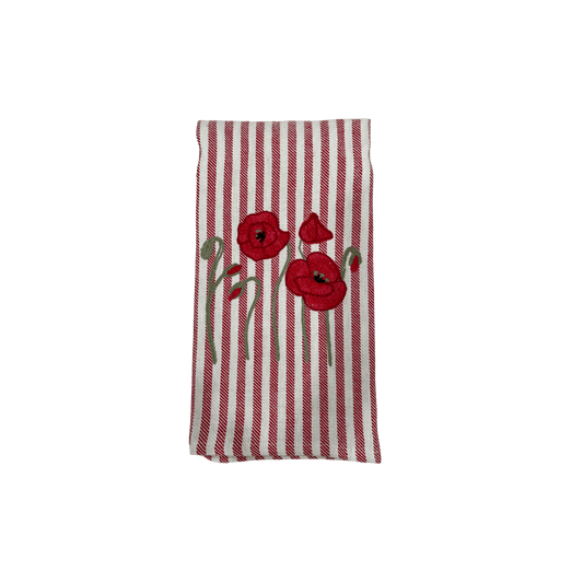 Poppy Embroidered Pomelo Kitchen Towel - Red - Hosted by Kelly Gaudreau