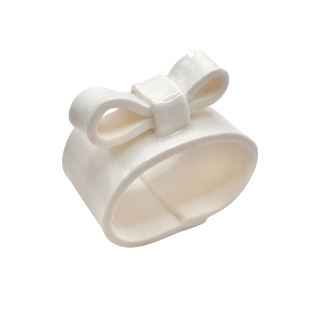 Porcelain Bow Napkin Ring - Hosted by Kelly Gaudreau