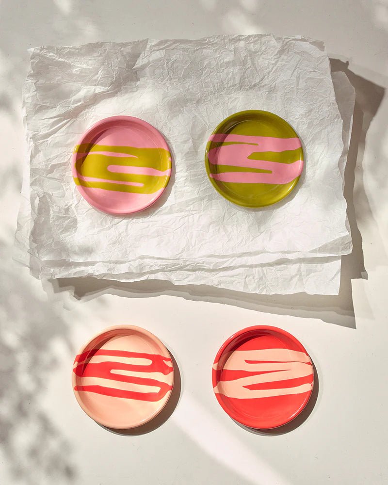 Primavera Cookie Plate Rose on Chartreuse - Hosted by Kelly Gaudreau