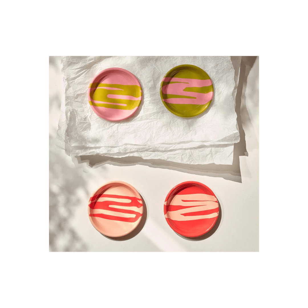 Primavera Small Plate Coral on Peach - Hosted by Kelly Gaudreau