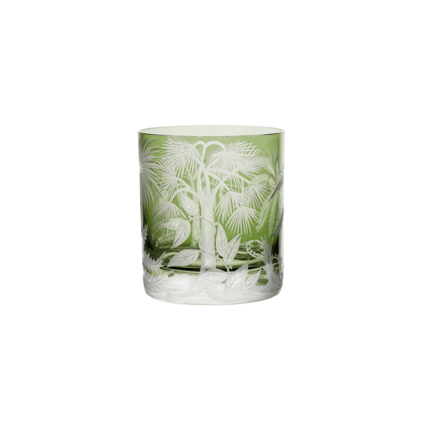 Primeval Palms Double Old Fashioned Glass - Khaki Green - Hosted by Kelly Gaudreau