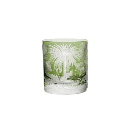 Primeval Palms Double Old Fashioned Glass - Khaki Green - Hosted by Kelly Gaudreau