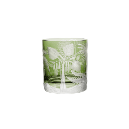 Primeval Palms Double Old Fashioned Glass - Khaki Green - Hosted by Kelly Gaudreau