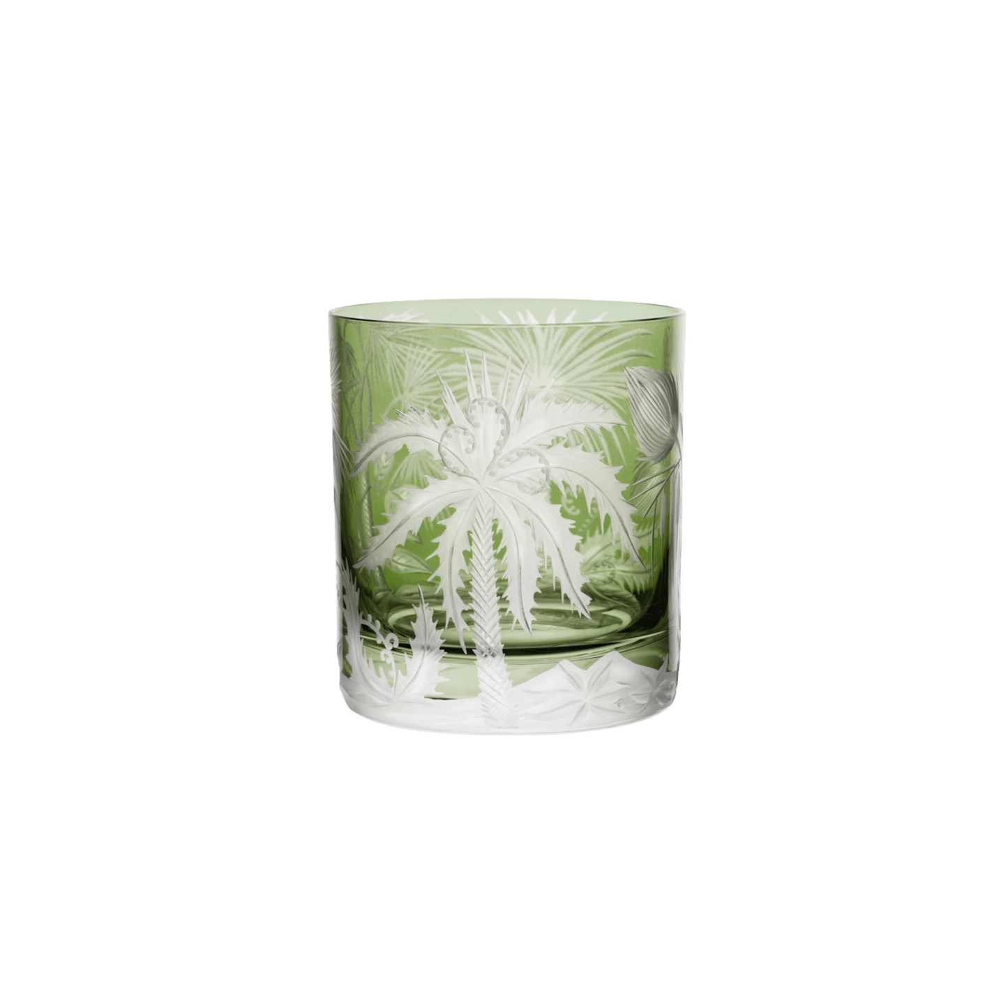 Primeval Palms Double Old Fashioned Glass - Khaki Green - Hosted by Kelly Gaudreau