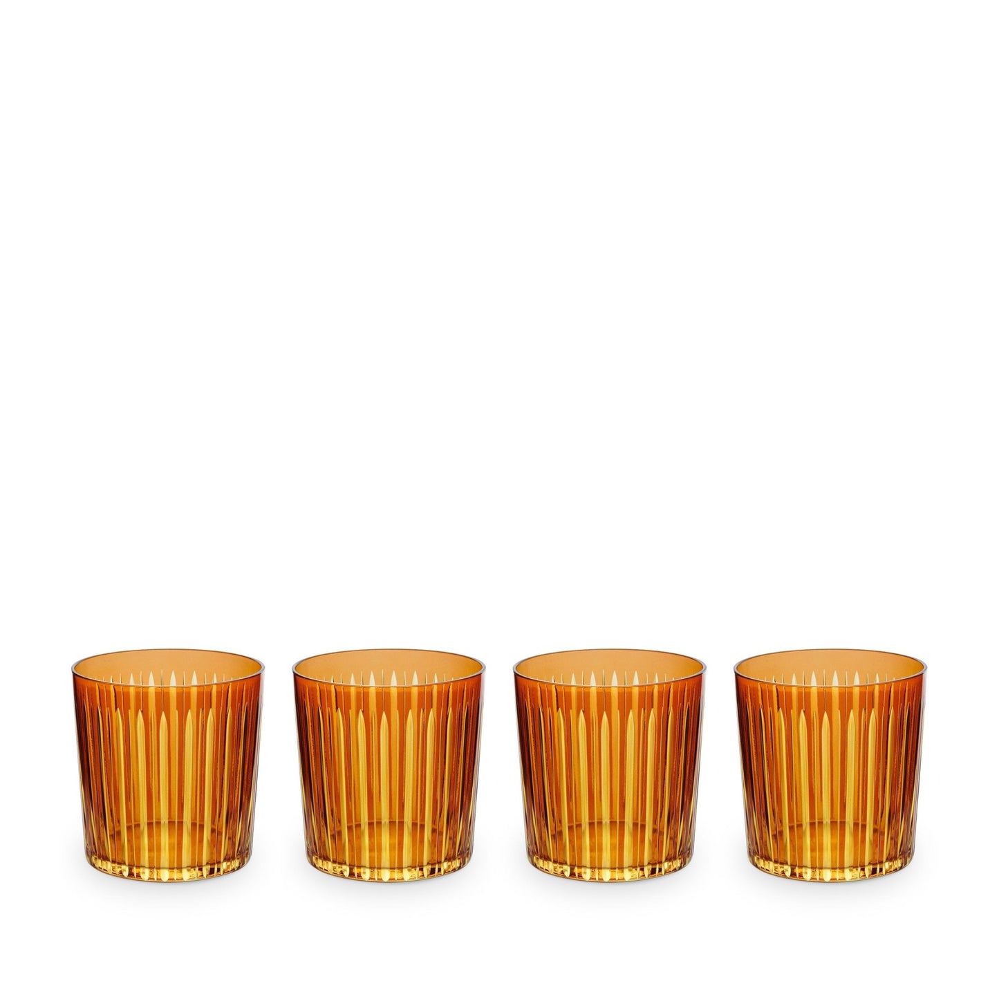 Prism Double Old Fashioned Glasses - Amber (Set of 4) - Hosted by Kelly Gaudreau