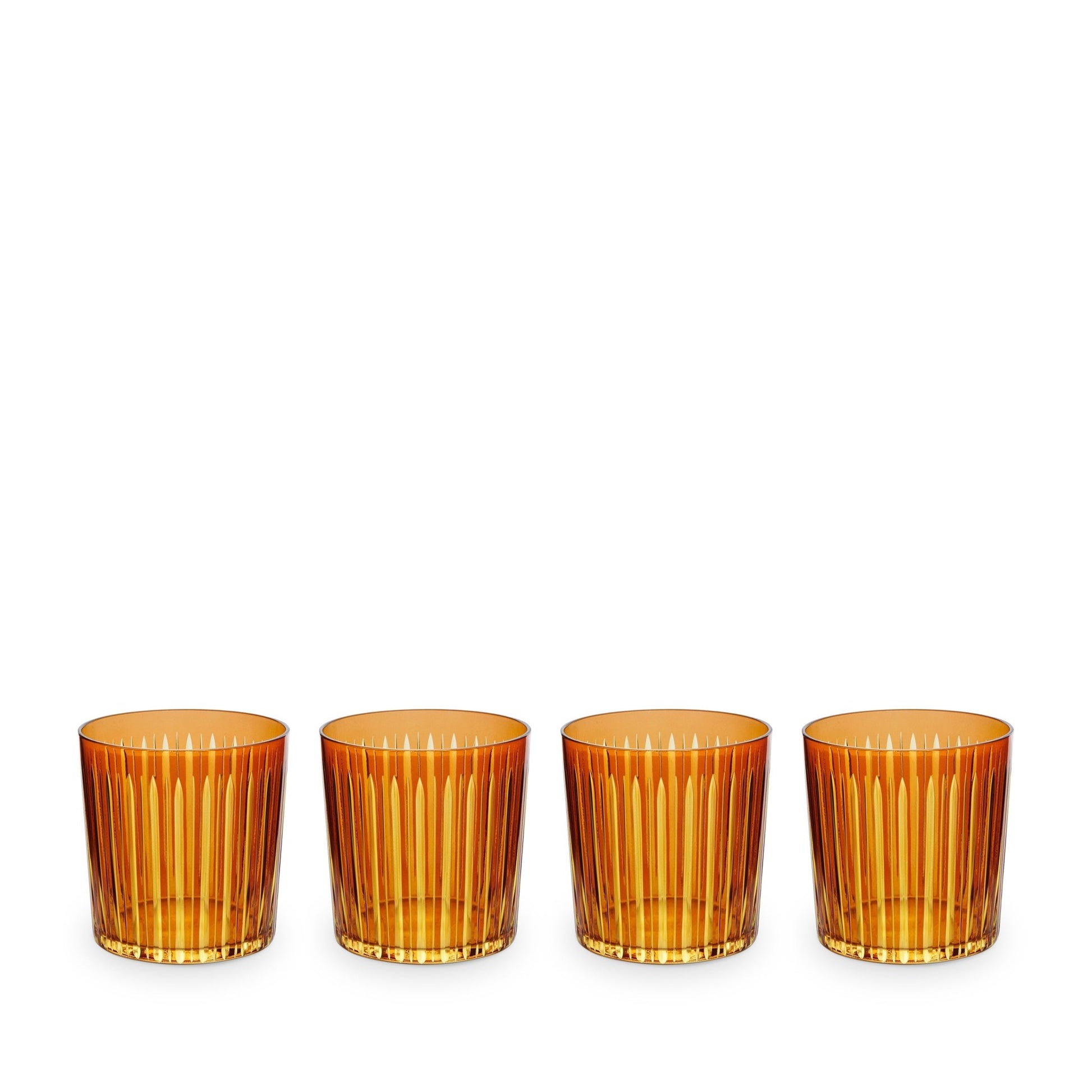 Prism Double Old Fashioned Glasses - Amber (Set of 4) - Hosted by Kelly Gaudreau