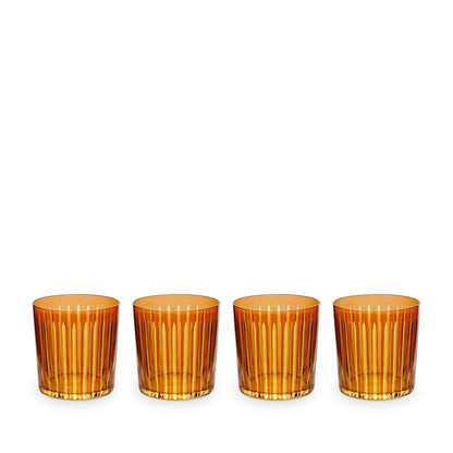 Prism Double Old Fashioned Glasses - Amber (Set of 4) - Hosted by Kelly Gaudreau