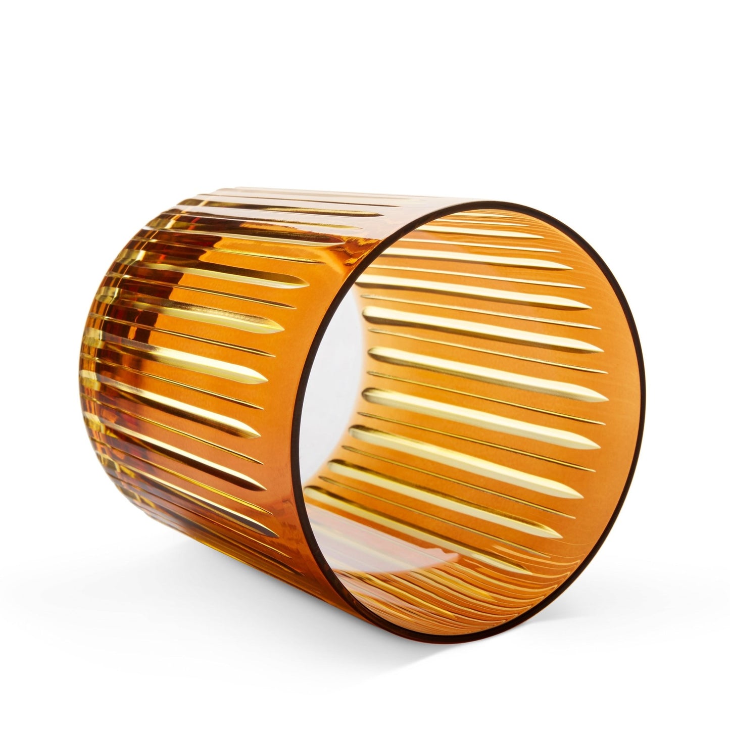 Prism Double Old Fashioned Glasses - Amber (Set of 4) - Hosted by Kelly Gaudreau