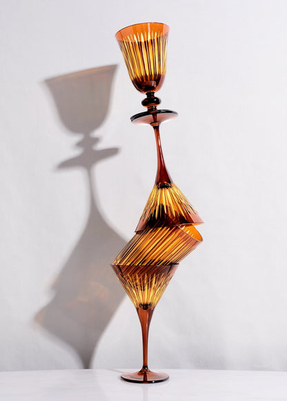 Prism Wine Glasses - Amber (Set of 4) - Hosted by Kelly Gaudreau