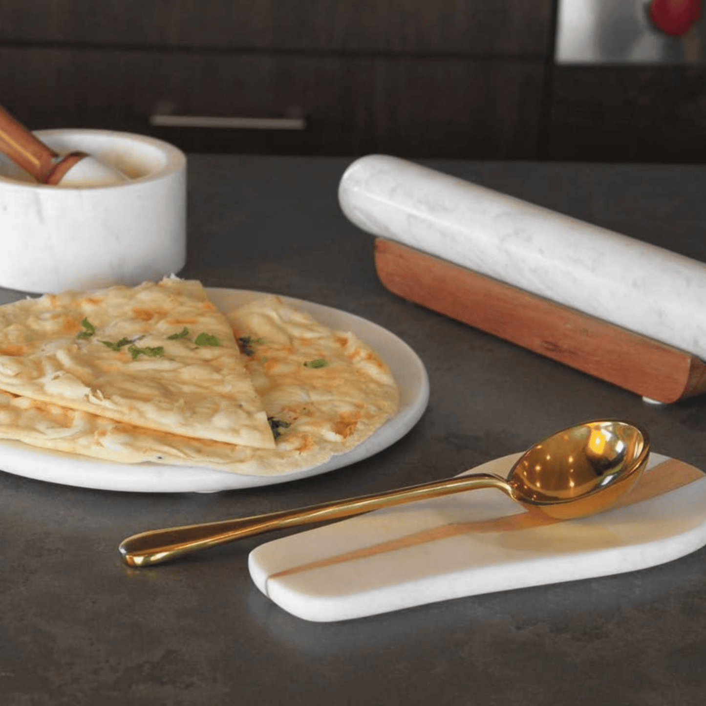 Punjabi Brass Serving Spoon - Hosted by Kelly Gaudreau